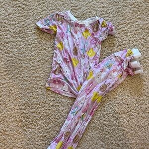 Little Sleepies Pink and Yellow Kids Pajama Set